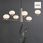 Robin - Scandi Feature 6 Light Pendant - Satin Nickel and Opal Glass