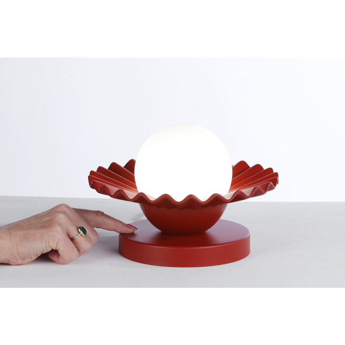 Pop - Strawberry Shell Touch Table Lamp & Opal Shade - David Hunt