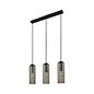 Mialla - Black and Smoked Glass 3 Light Bar Scandi Pendant