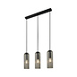 Mialla - Black and Smoked Glass 3 Light Bar Scandi Pendant