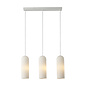 Mialla - White and Opaque Glass 3 Light Bar Scandi Pendant