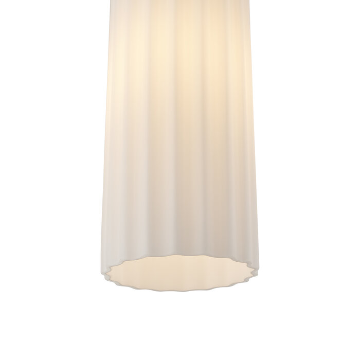 Mialla - White and Opaque Glass Scandi Pendant