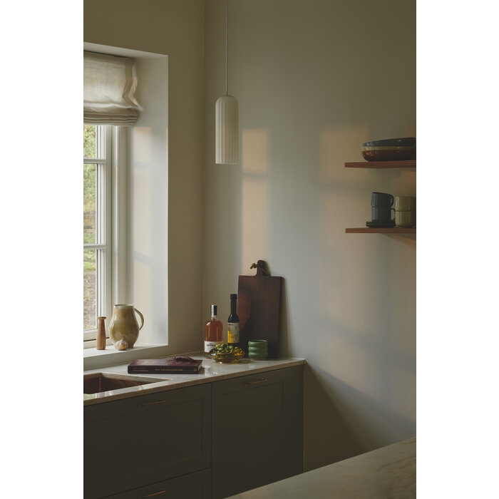 Mialla - White and Opaque Glass Scandi Pendant