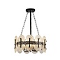 Kolo - Modern Black Metal & Clear Bubble Glass 5 Light Pendant