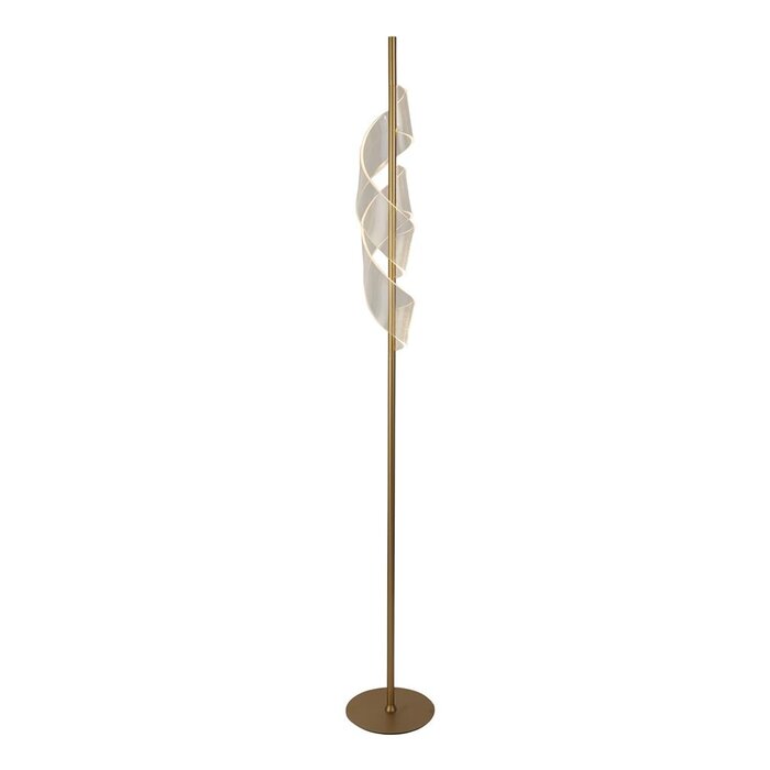 Sai - Gold Twisting Modern LED Floor Lamp with Ribbon Diffuser