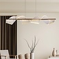 Sai - Modern Gold LED Sculptural Ribbon Diffuser Bar Pendant