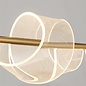 Sai - Modern Gold LED Sculptural Ribbon Diffuser Bar Pendant