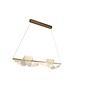 Sai - Modern Gold LED Sculptural Ribbon Diffuser Bar Pendant