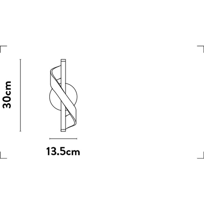 Sai - Modern Gold Twisting LED Ribbon Wall Light