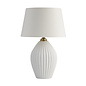 Mia - Pleated Ceramic Dual Light Source Table Lamp with Shade