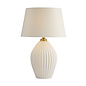 Mia - Pleated Ceramic Dual Light Source Table Lamp with Shade