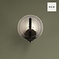 Kolo - Modern Black Metal & Clear Bubble Glass Wall Light