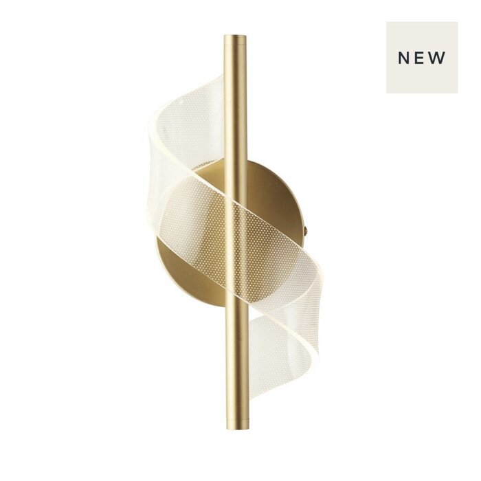 Sai - Modern Gold Twisting LED Ribbon Wall Light