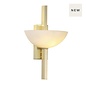 Grace - Iconic Vintage Style Wall Light - Satin Brass and Opal Glass