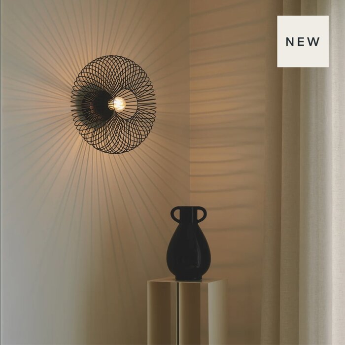 August - Scandi Black Wire Feature Wall Light