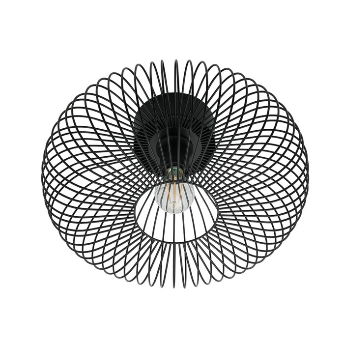 August - Scandi Black Wire Feature Wall Light