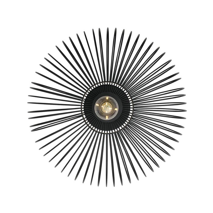 August - Scandi Black Wire Flush Low Ceiling Feature Light