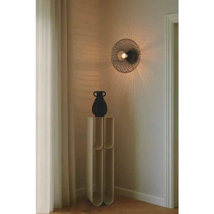 August - Scandi Black Wire Flush Low Ceiling Feature Light