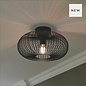 August - Scandi Black Wire Flush Low Ceiling Feature Light