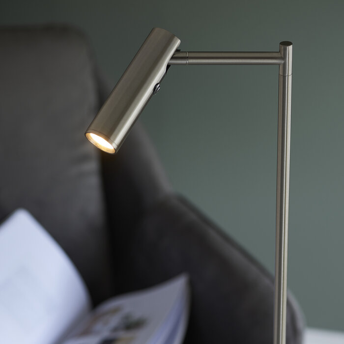 Stanbury - Adjustable Reader Floor Lamp - Brushed Nickel