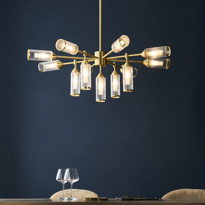 Atley - Brass & Glass Statement Pendant