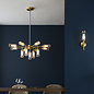 Atley - Brass & Ribbed Glass Wall Light