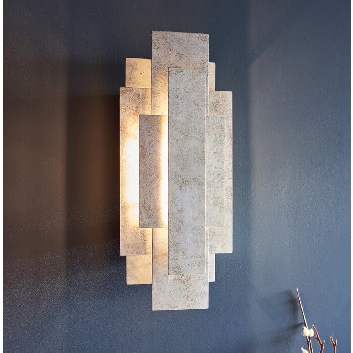 Belmont - Layered Silver Leaf Modern Wall Light