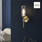 Atley - Brass & Ribbed Glass Wall Light