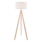 Mita - Tripod Floor Lamp with Shade - Light Wood