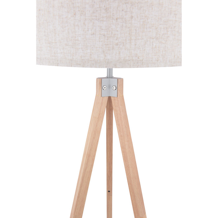 Mita - Tripod Floor Lamp with Shade - Light Wood