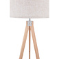 Mita - Tripod Floor Lamp with Shade - Light Wood