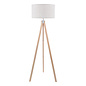Mita - Tripod Floor Lamp with Shade - Light Wood
