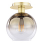 Lucy - Satin Gold & Gold Ombre Glass Semi Flush Ceiling Light