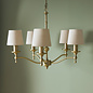 Ludchurch - 5 Light Classic Armed Chandelier Matt Antique Brass - Laura Ashley