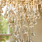 Willow - 4 Light Satin Champagne & Crystal Tiered Chandelier - Laura Ashley