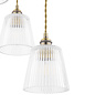 Callaghan - 3 Light Ribbed Glass Cluster Pendant - Antique Brass - Laura Ashley