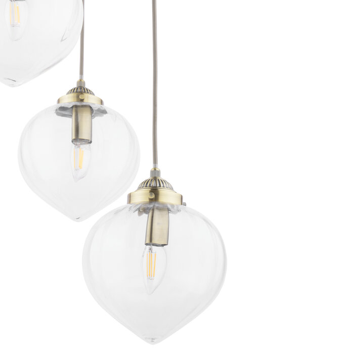 Whithman - 3 Light Cluster Pendant Antique Brass - Laura Ashley