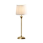 Hemsley - Antique Brass Classic Table Lamp with Ivory Silk Shade - Laura Ashley