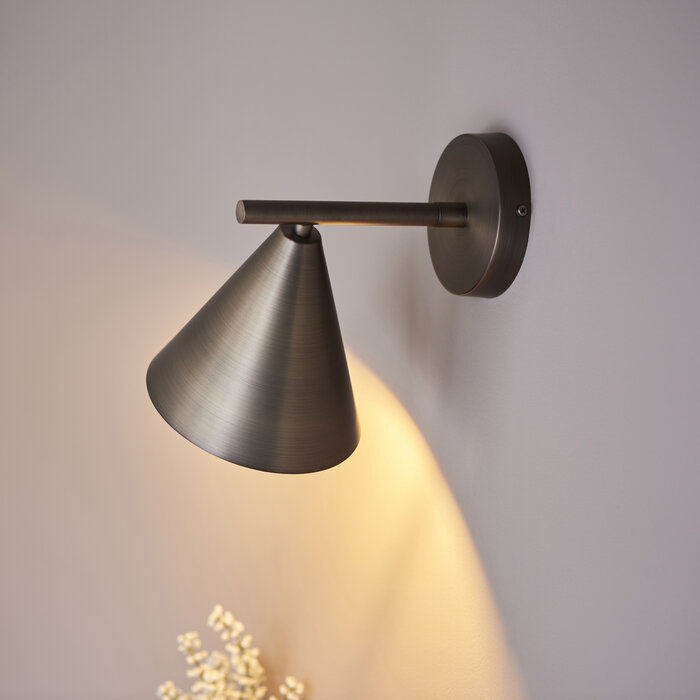 Capi - Adjustable Bronze Wall Light with Conical Shade