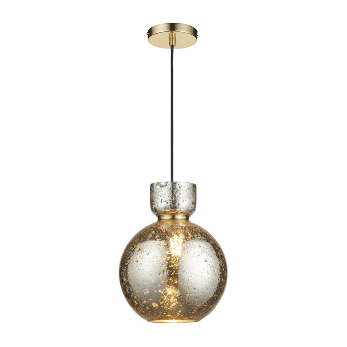 Odlican - Brass & Glass Pendant - Mercury Glass