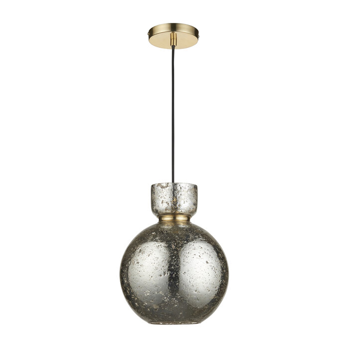 Odlican - Brass & Glass Pendant - Mercury Glass