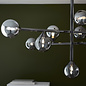 Aspire - Large Low Ceiling Sputnik Ceiling Light - Chrome & Smoked Glass