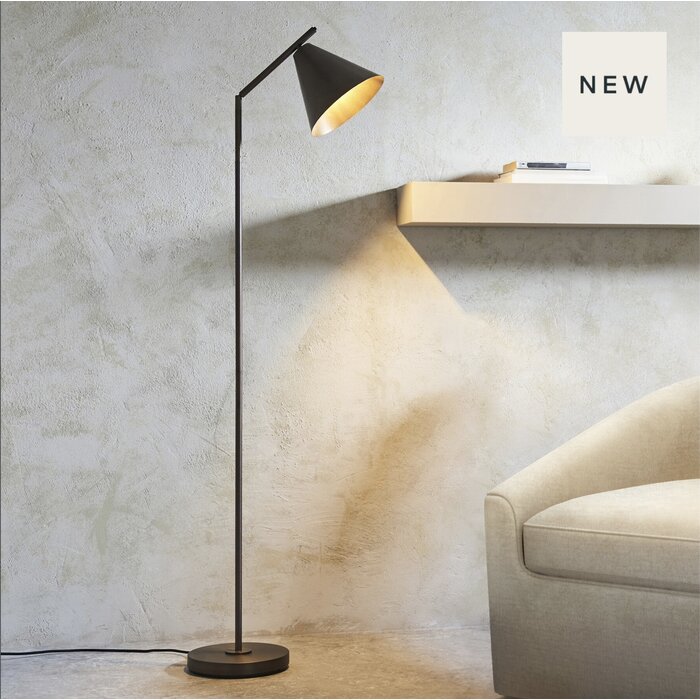 Capi - Adjustable Bronze Floor Lamp with Conical Shade