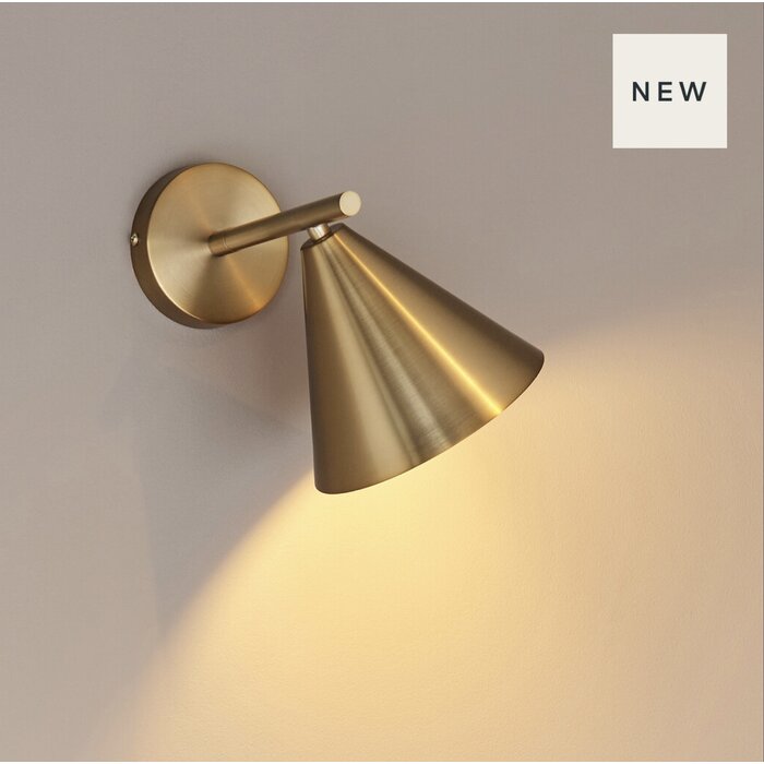 Capi - Adjustable Antique Brass Wall Light with Conical Shade