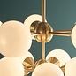Arne - Mid Century Opal Globe Feature Light - Brushed Brass