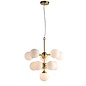 Arne - Mid Century Opal Globe Feature Light - Brushed Brass