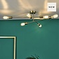 Neve 6 Light Flush Ceiling Light - Antique Brass