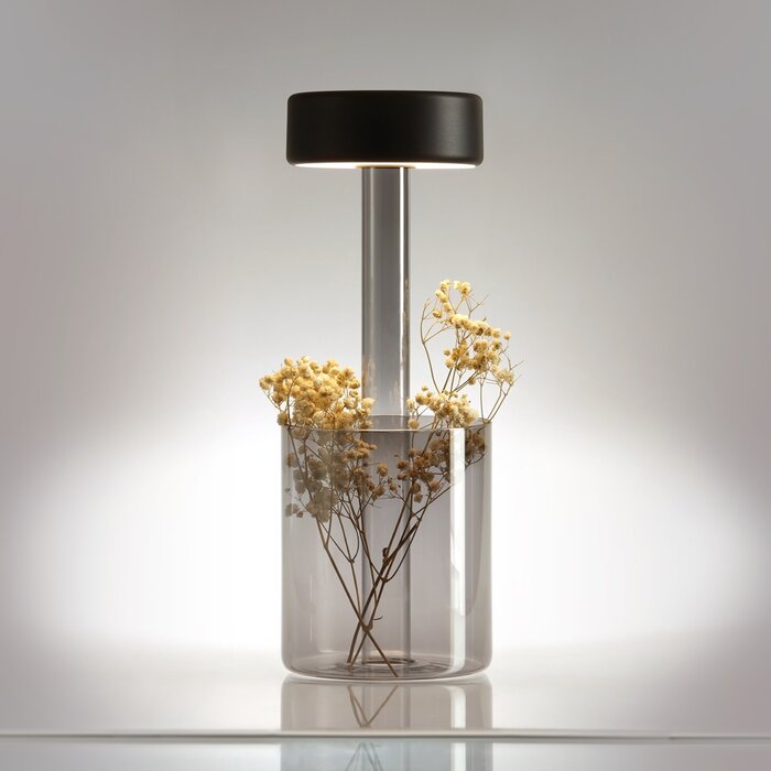 Elke - Minimalist Rechargeable Cordless Battery Table Lamp - Black