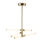 Astrid - Linear Modern Pendant Light - Gold & White - Medium