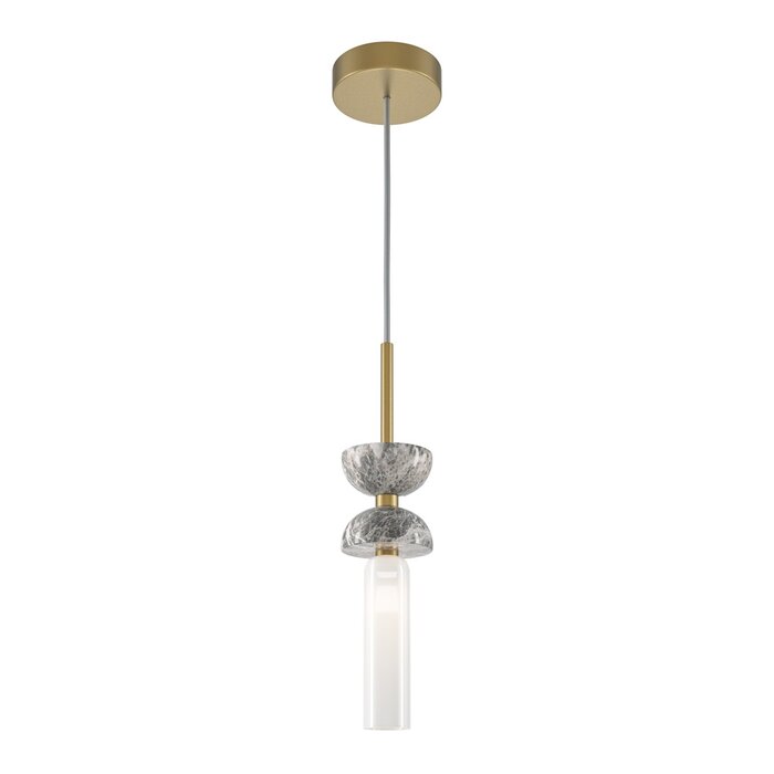 Kerstin - Cylinder LED Kitchen Pendant Light - Gold & Marble